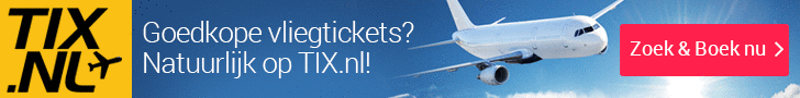 De voordeligste vluchten vindt u bij Tix.nl