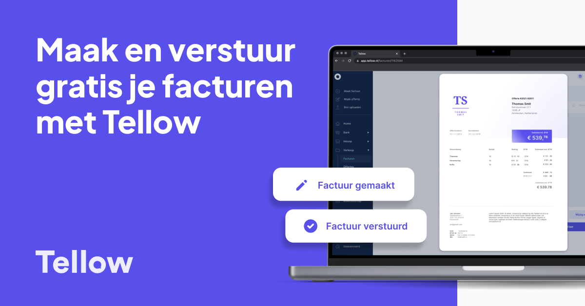 Tellow – boekhoudapp voor zzp’ers