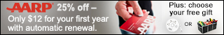 AARP membership: 25% off, only $12 for your first year