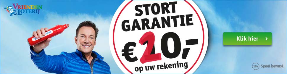 Prijzen winnen en direct €20.- ontvangen en de eerste maand gratis meespelen.