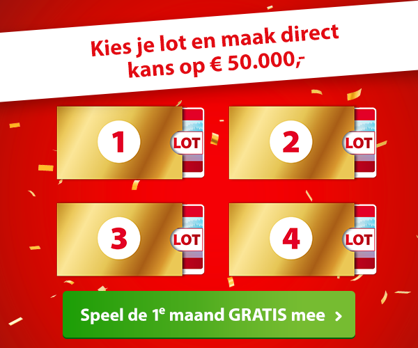 Postcode Loterij banner winnen premium
