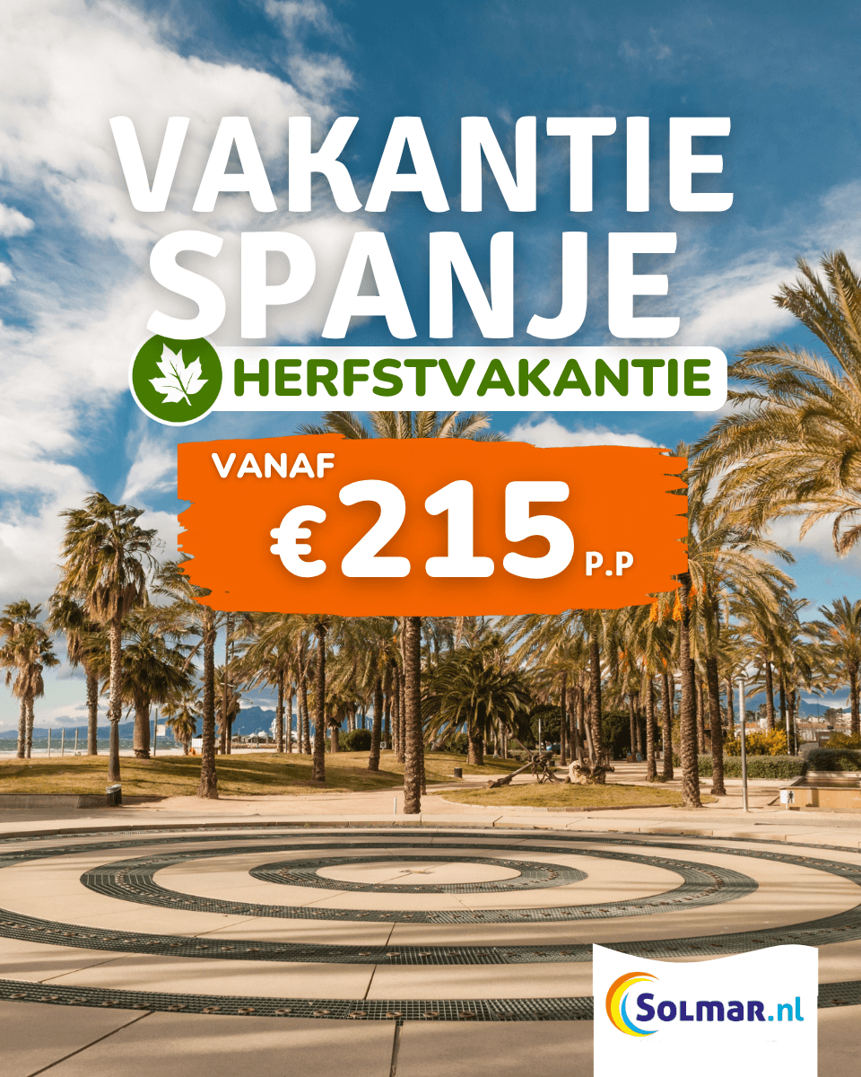 Herfstvakanties Spanje 2026vanaf €215 